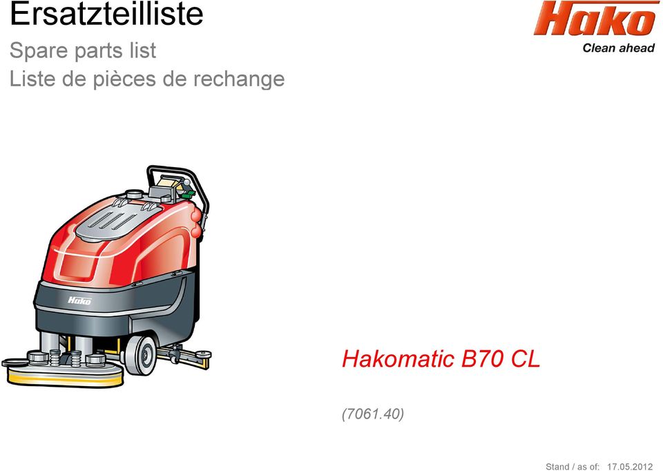 rechange Hakomatic B70 CL