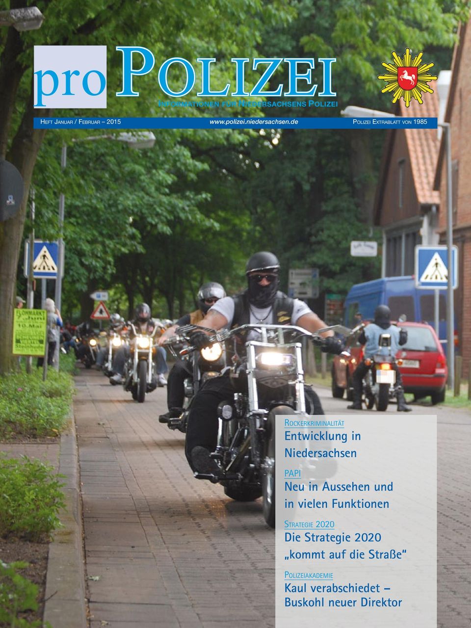 de Polizei Extrablatt von 1985 Rockerkriminalität Entwicklung in Niedersachsen PAPI