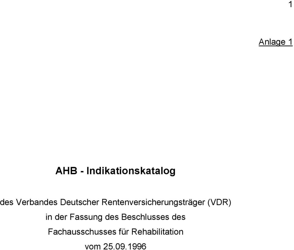 Rentenversicherungsträger (VDR) in der