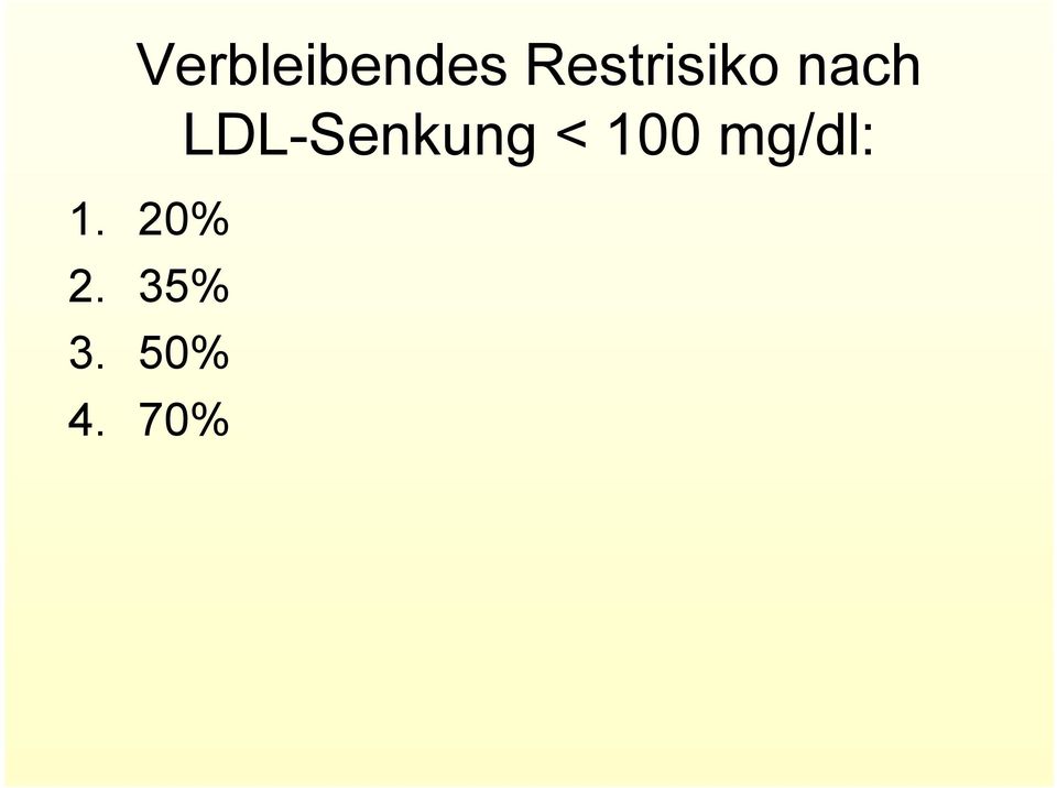 LDL-Senkung < 100