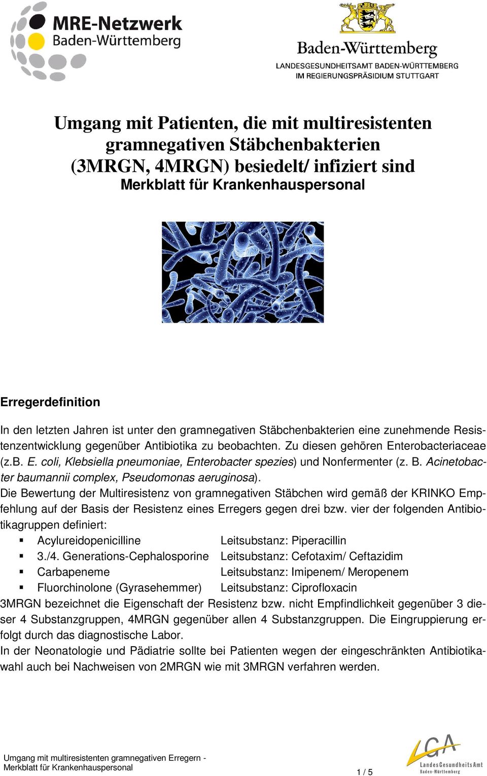 B. Acinetobacter baumannii complex, Pseudomonas aeruginosa).