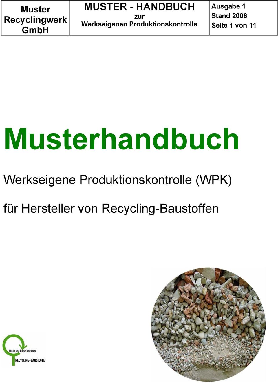 Produktionskontrolle (WPK)