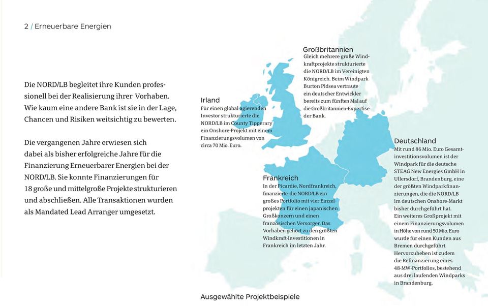 Die vergangenen Jahre erwiesen sich dabei als bisher erfolgreiche Jahre für die Finanzierung Erneuerbarer Energien bei der NORD/LB.