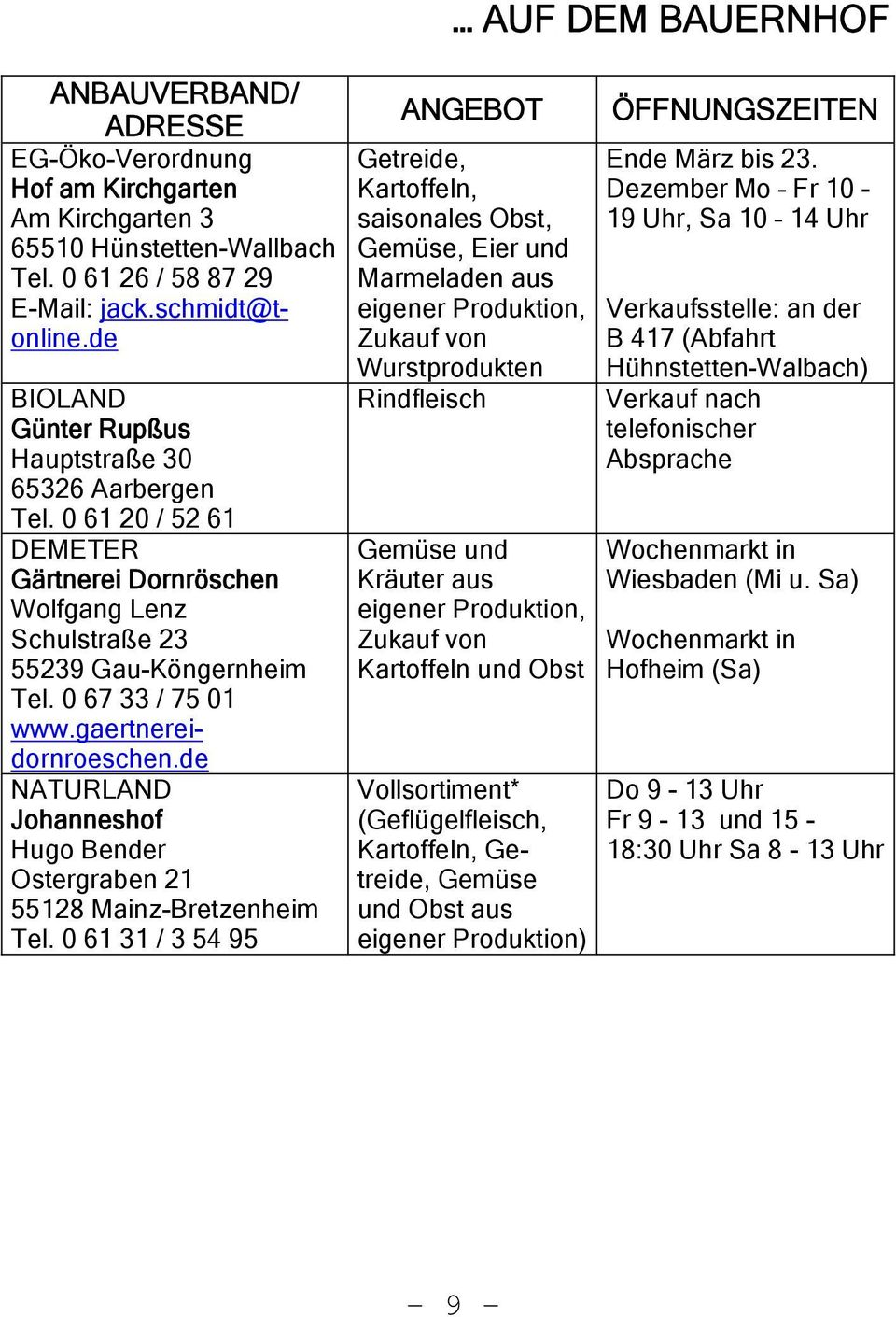 gaertnereidornroeschen.de NATURLAND Johanneshof Hugo Bender Ostergraben 21 55128 Mainz-Bretzenheim Tel.