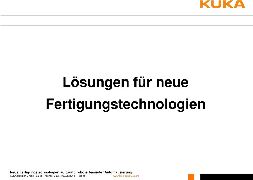 KUKA Roboter GmbH Sales