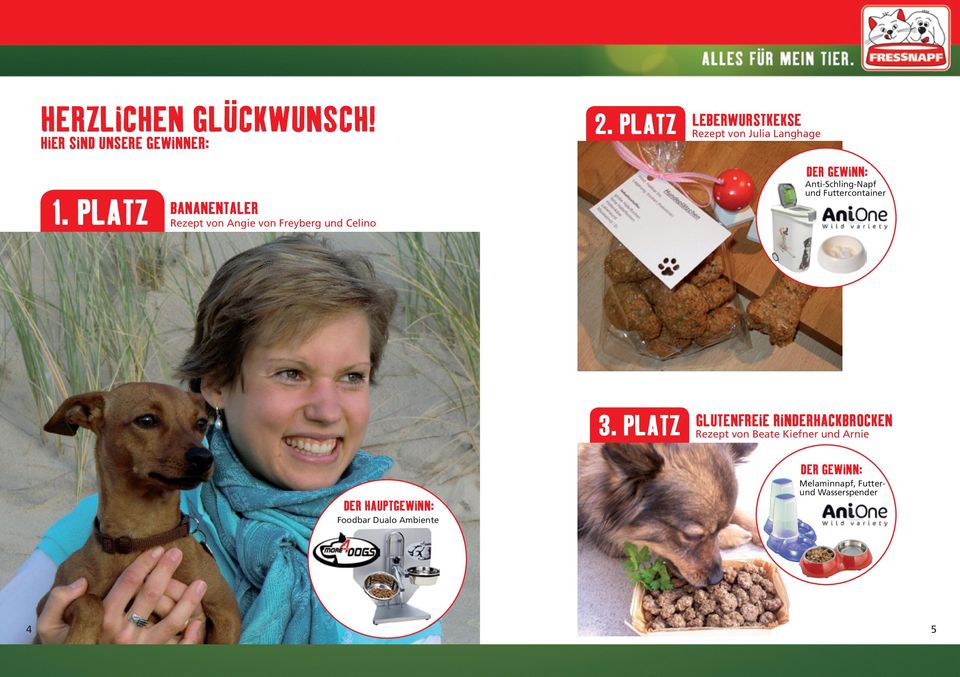 PLATZ LEBERWURSTKEKSE Rezept von Julia Langhage DER GEWINN: Anti-Schling-Napf und