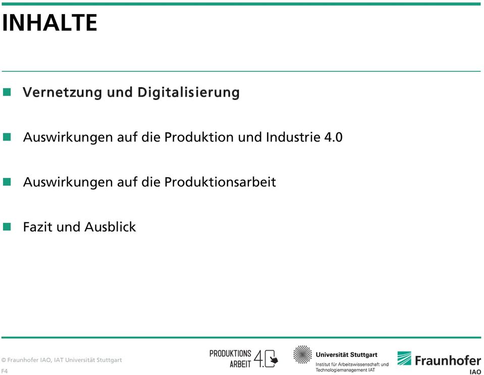 Produktion und Industrie 4.