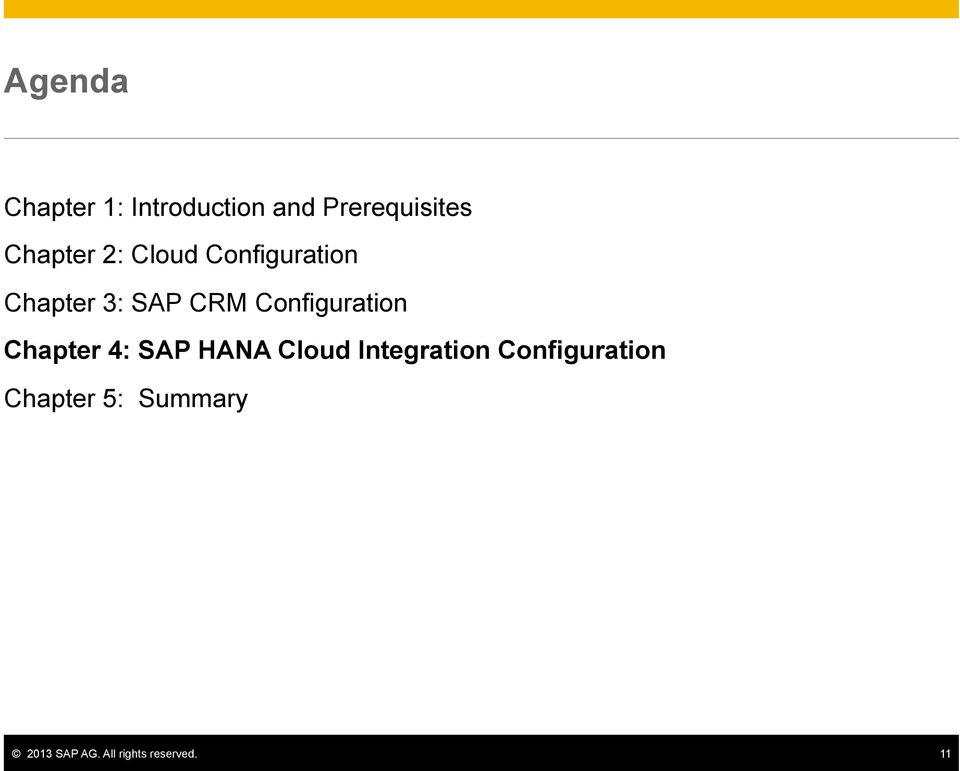 Configuration Chapter 4: SAP HANA Cloud Integration