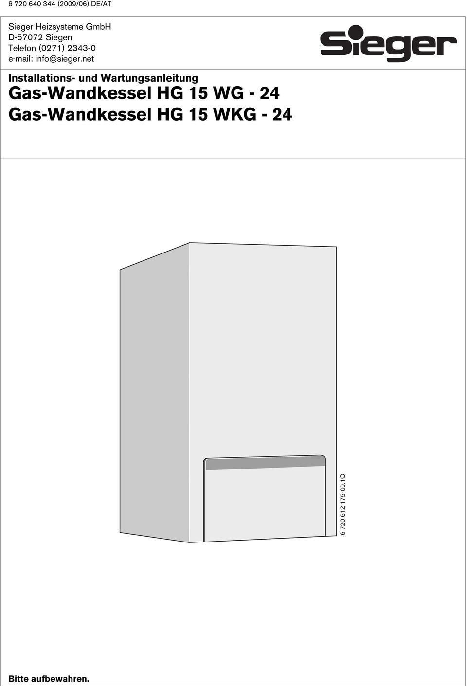 net Installations- und Wartungsanleitung Gas-Wandkessel HG 15