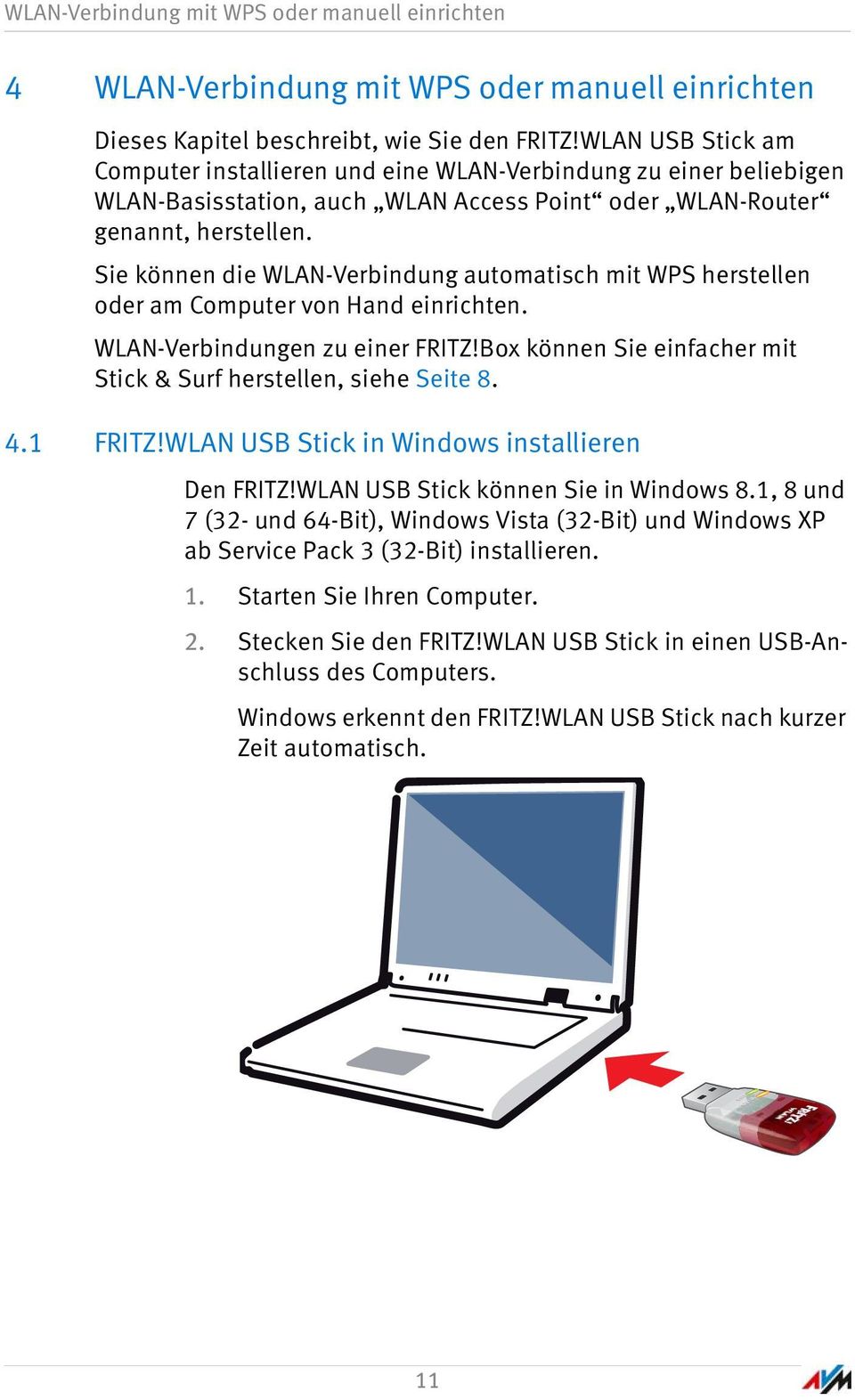 FRITZ!WLAN USB Stick AC 430. Einrichten und bedienen - PDF Kostenfreier  Download