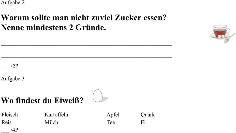 /2P Aufgabe 3 Wo findest du Eiweiß?