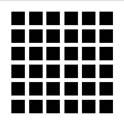 2.) Ihr seht graue Punkte auf den weißen Kreuzungen? Wenn ihr meint... 2.) Hermann-Gitter, die Erste Auf den weißen Kreuzungen tauchen graue Flecken auf.