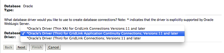 Application Continuity Unterstützt mit Active Gridlink und normalen Datasources Benötigt 12c JDBC Driver mit oracle.jdbc.replay.