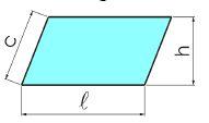 Station Parallelogramm. Zeichne ein Parallelogramm mit einem Umfang von 36cm. 2. Miss die Längen c, h und l deines Parallelograms. c: cm h: cm l: cm 3.