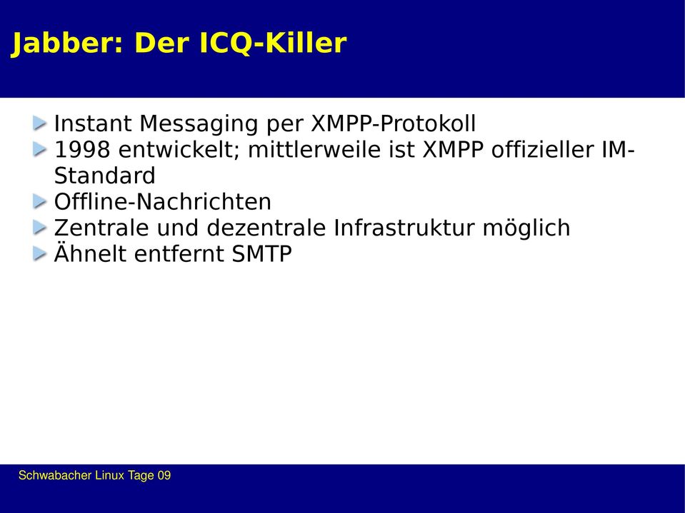 XMPP offizieller IM- Standard Offline-Nachrichten