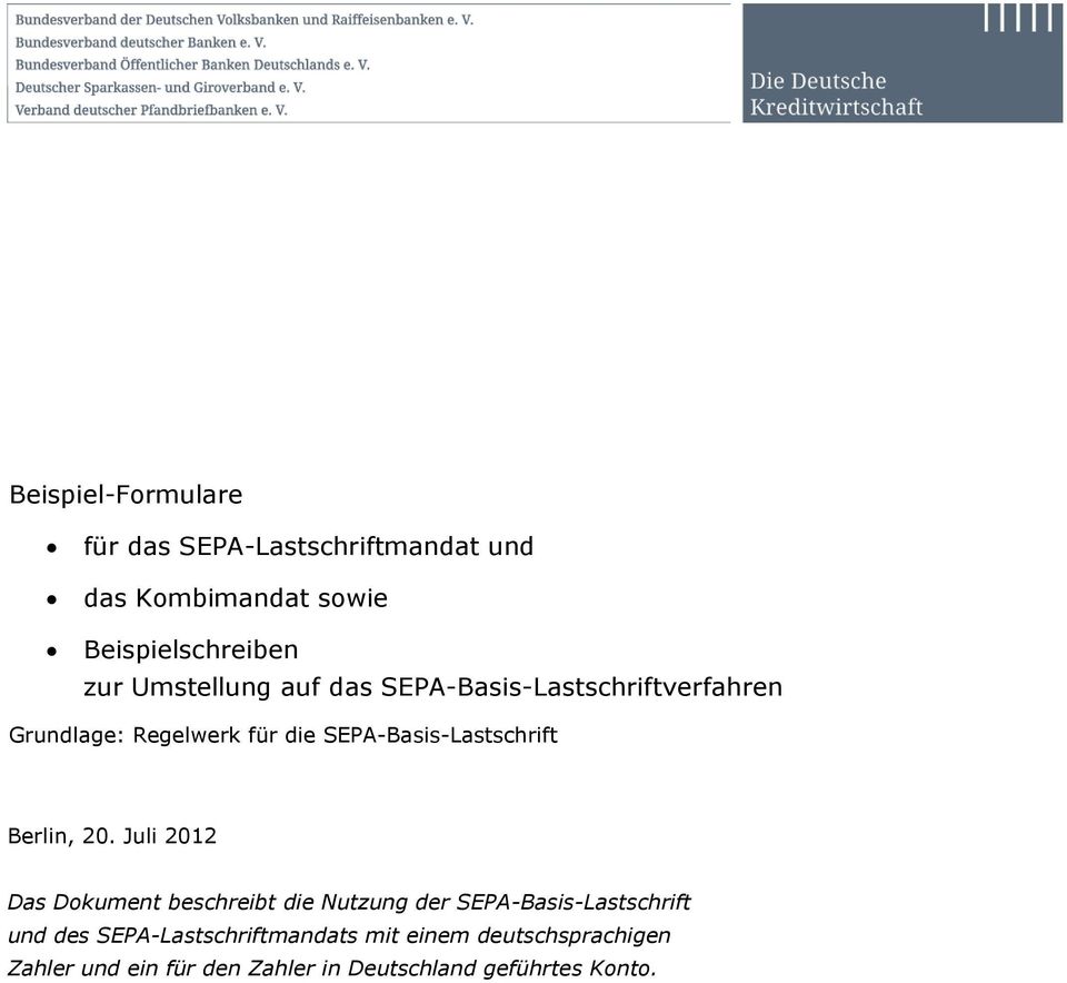 SEPA-Basis-Lastschrift Berlin, 20.
