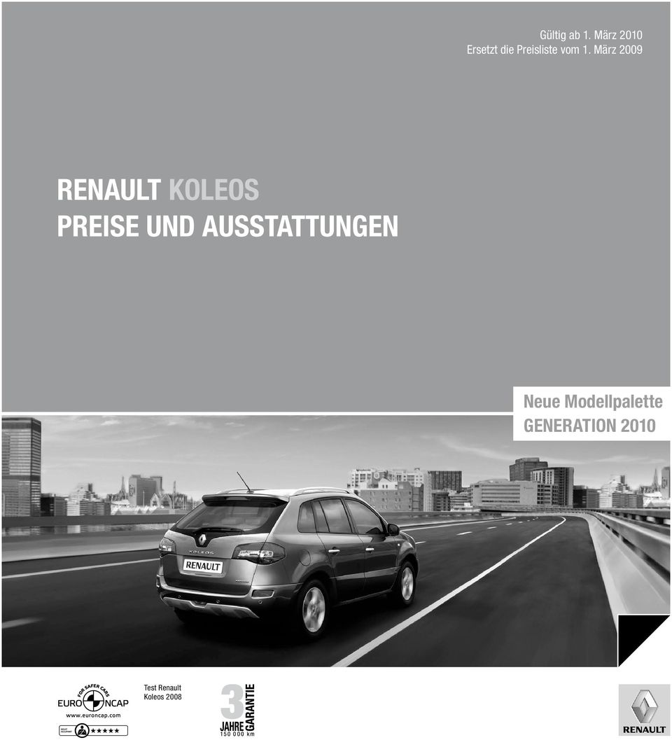 März 2009 Renault Koleos Preise und