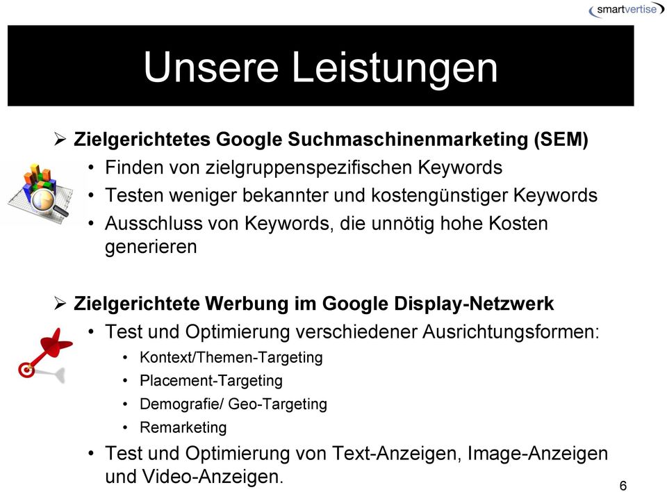 Werbung im Google Display-Netzwerk Test und Optimierung verschiedener Ausrichtungsformen: Kontext/Themen-Targeting