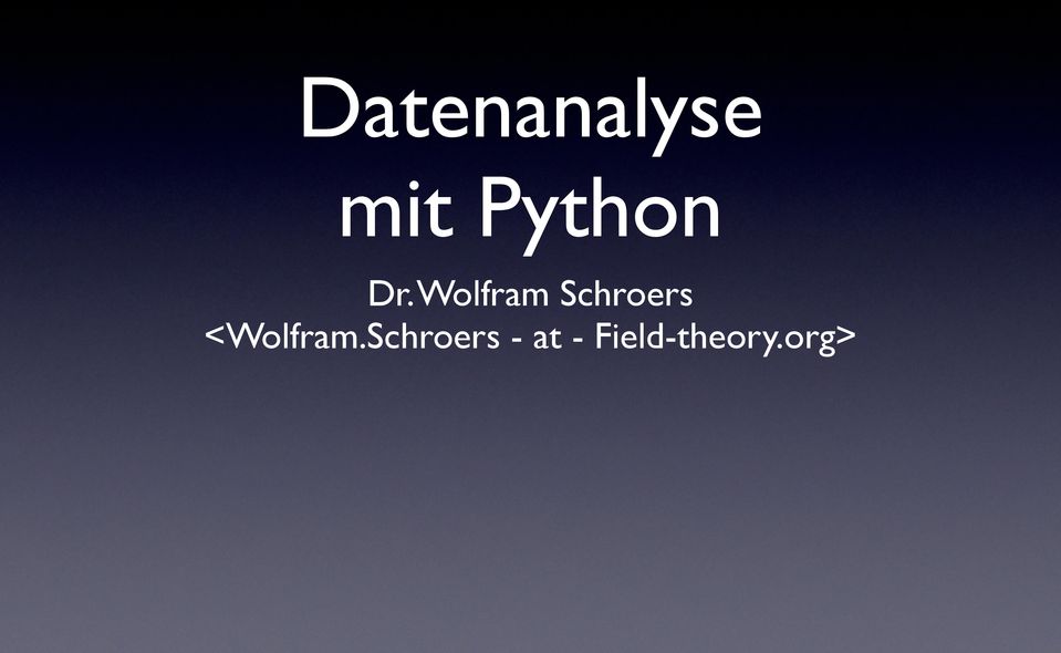 Wolfram Schroers