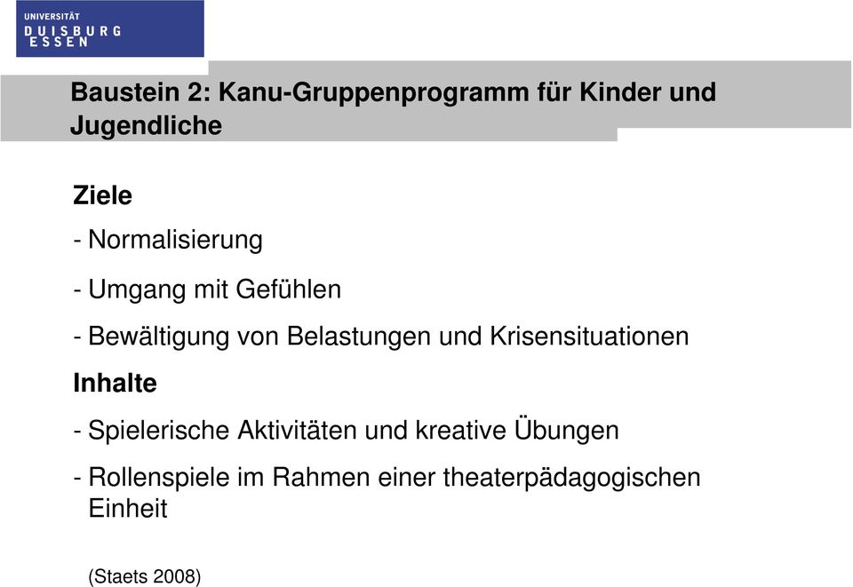 Krisensituationen Inhalte - Spielerische Aktivitäten und kreative