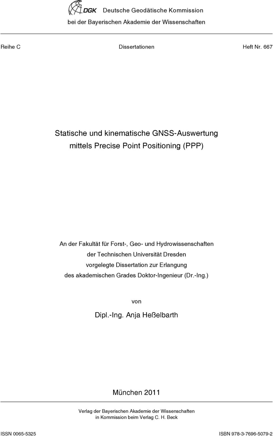 Hydrowissenschaften der Technischen Universität Dresden vorgelegte Dissertation zur Erlangung des akademischen Grades Doktor-Ingenieur