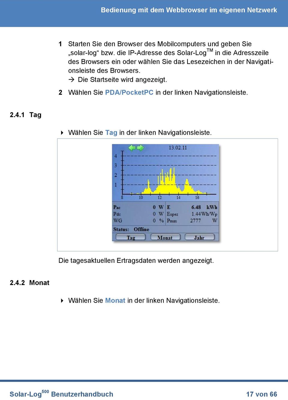 Die Startseite wird angezeigt. 2 Wählen Sie PDA/PocketPC in der linken Navigationsleiste. 2.4.