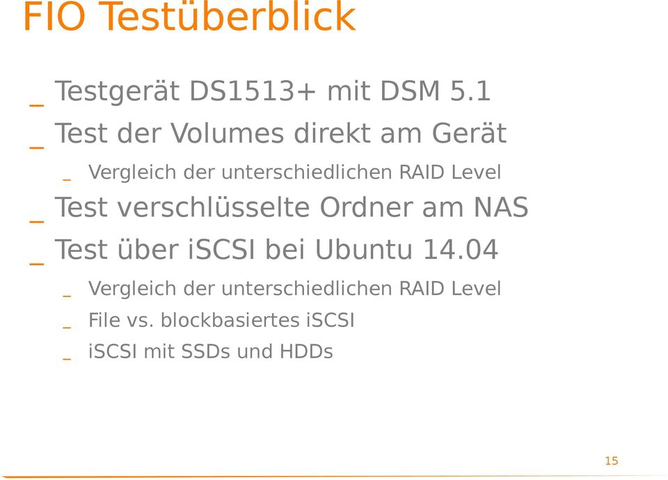 Level Test verschlüsselte Ordner am NAS Test über iscsi bei Ubuntu 14.