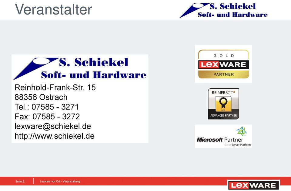 Reinhold-Frank-Str. 15 88356 Ostrach Tel.