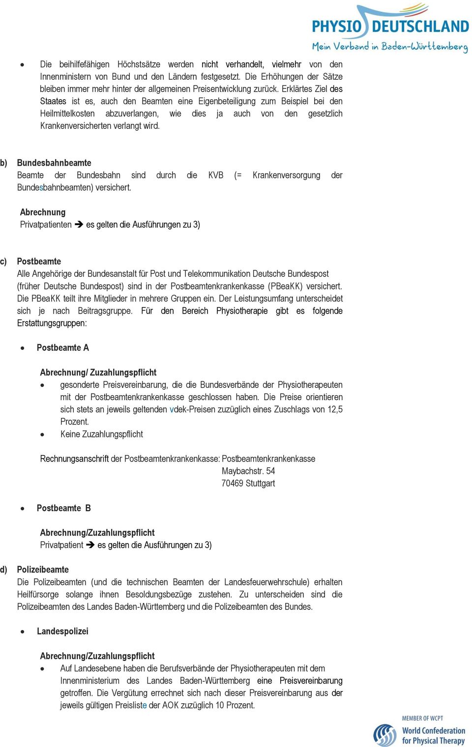 Verbandsinformation Infoblatt Preise Und Abrechnung In Der