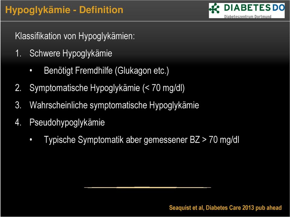 Symptomatische Hypoglykämie (< 70 mg/dl) 3.