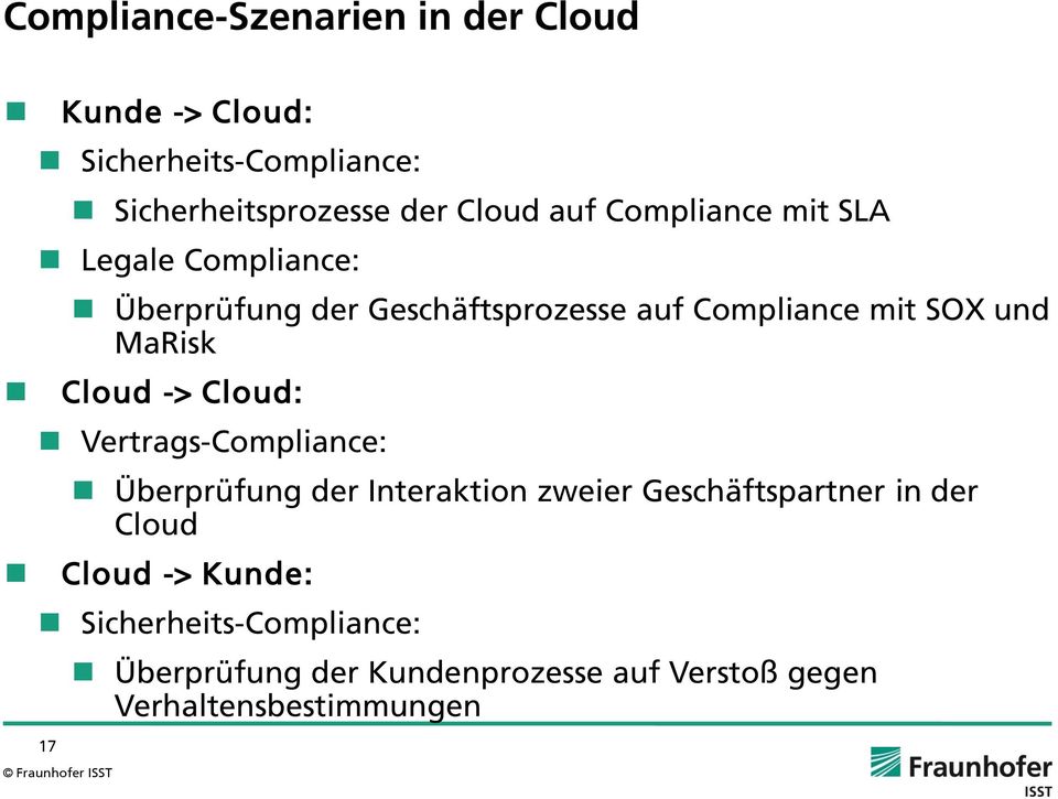 MaRisk Cloud -> Cloud: Vertrags-Compliance: Überprüfung der Interaktion zweier Geschäftspartner in der