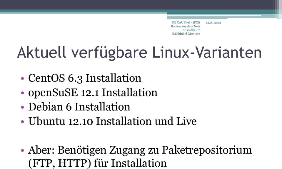 1 Installation Debian 6 Installation Ubuntu 12.