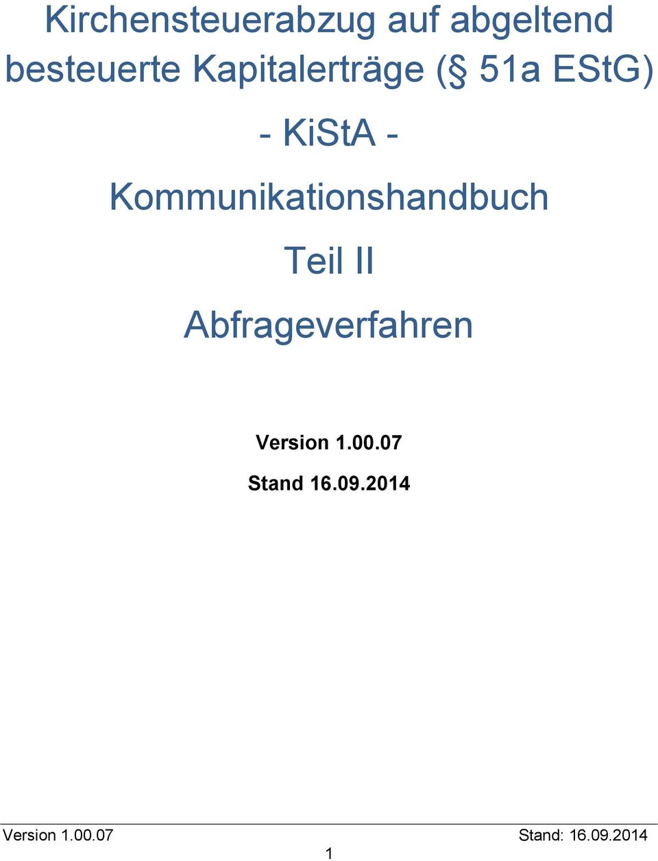 KiStA - Kommunikationshandbuch Teil II