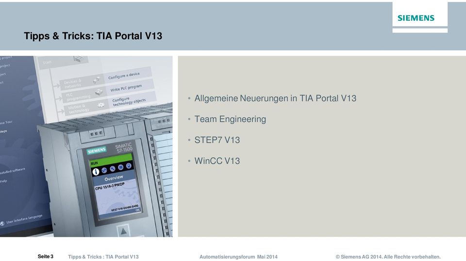 TIA Portal V13 Team