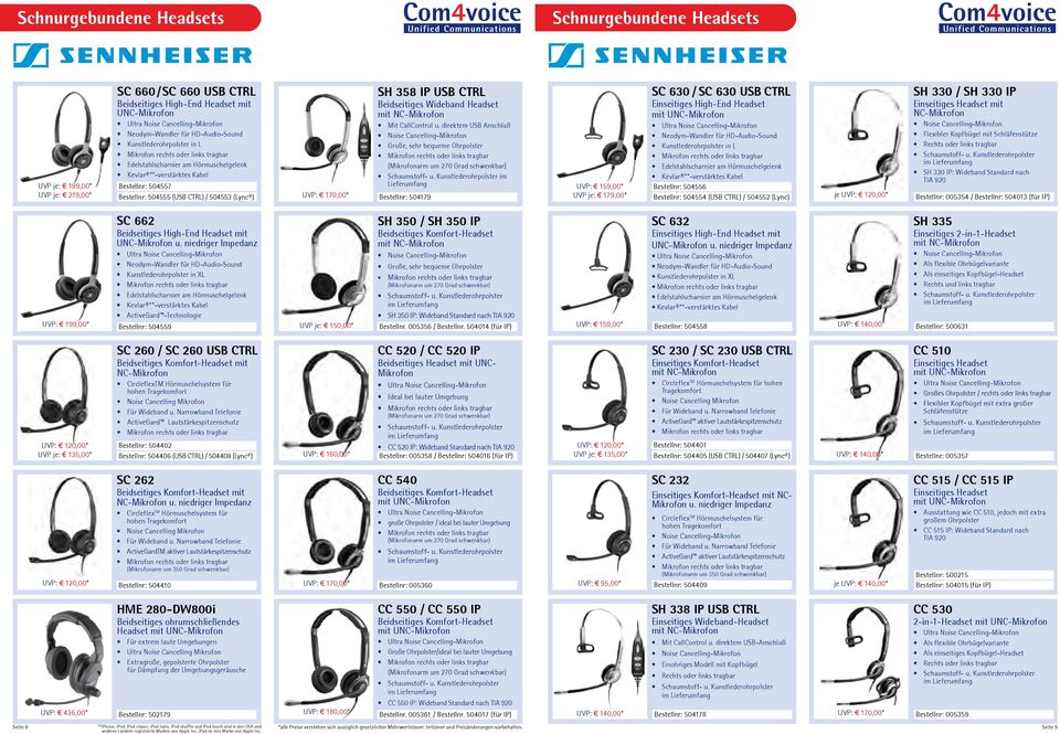 Headset mit NC-Mikrofon Mit CallControl u.