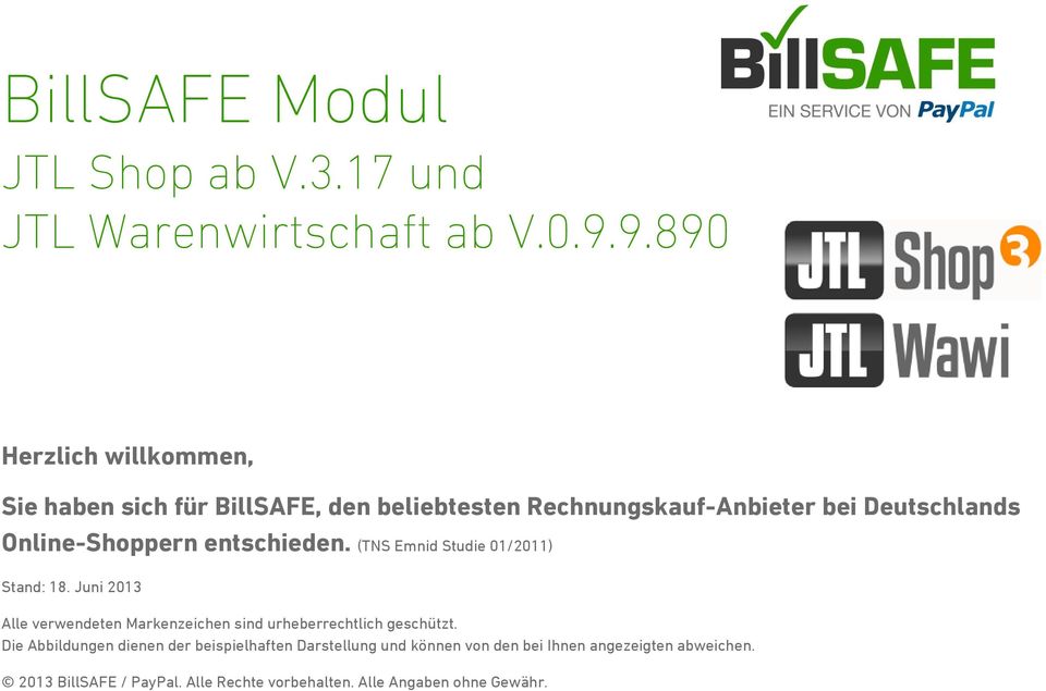 Online-Shoppern entschieden. (TNS Emnid Studie 01/2011) Stand: 18.