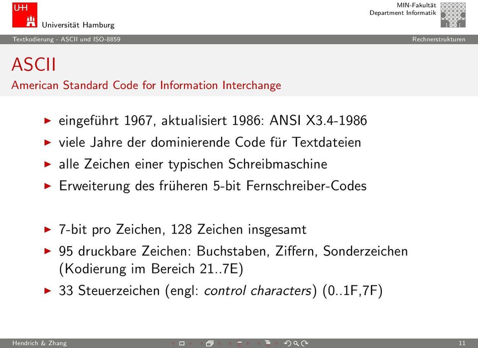 4-1986 viele Jahre der dominierende Code für Textdateien alle Zeichen einer typischen Schreibmaschine Erweiterung des