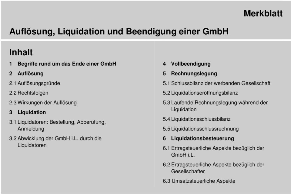 Auflosung Liquidation Und Beendigung Einer Gmbh Pdf Free Download