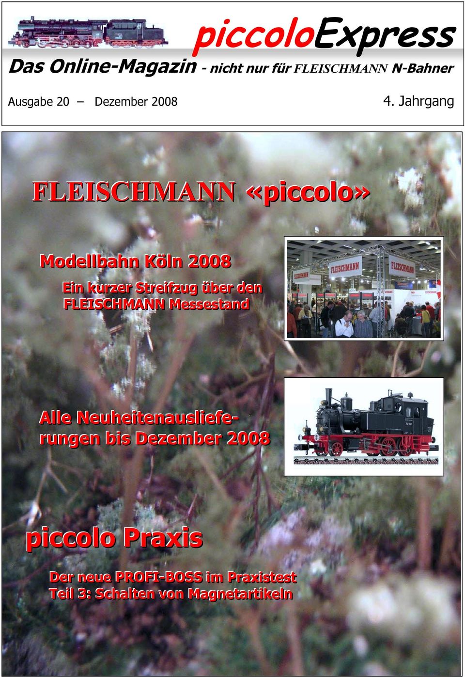 den FLEISCHMANN Messestand Alllle Neuheiitenauslliieferungen biis Dezember 2008