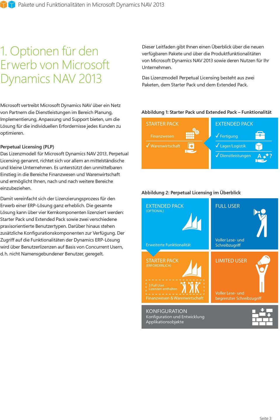 Microsoft vertreibt Microsoft Dynamics NAV über ein Netz von Partnern die Dienstleistungen im Bereich Planung, Implementierung, Anpassung und Support bieten, um die Lösung für die individuellen