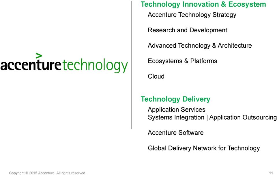 Technology Delivery Application Services Systems Integration Application Outsourcing