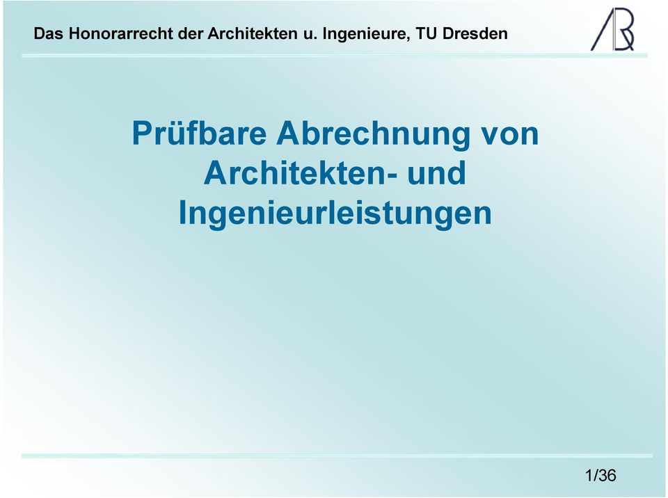 Architekten- und