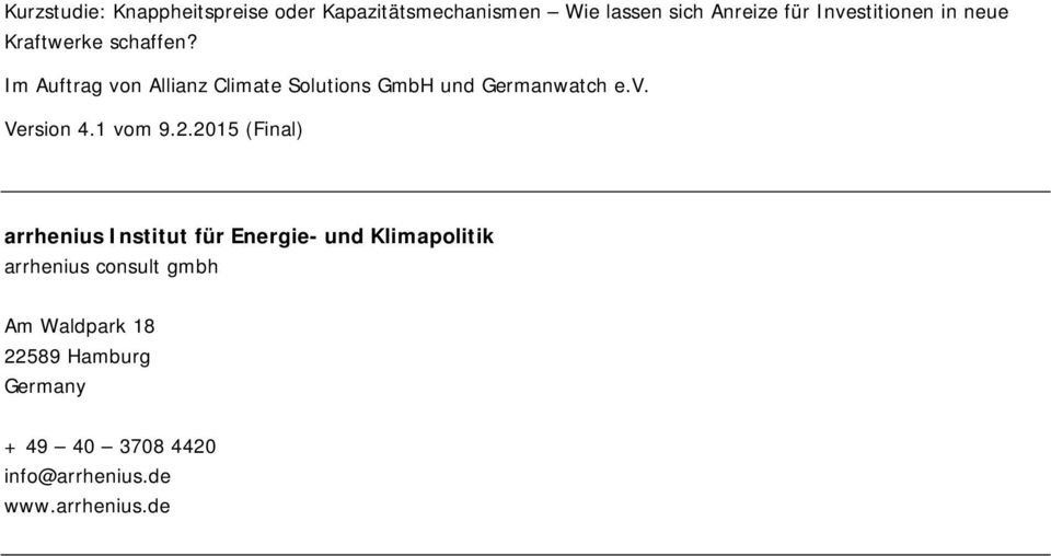Im Auftrag von Allianz Climate Solutions GmbH und Germanwatch e.v. Version 4.1 vom 9.2.