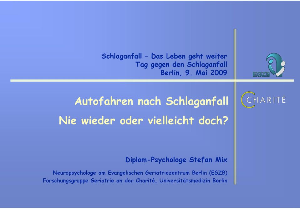 Diplom-Psychologe Stefan Mix Neuropsychologe am Evangelischen