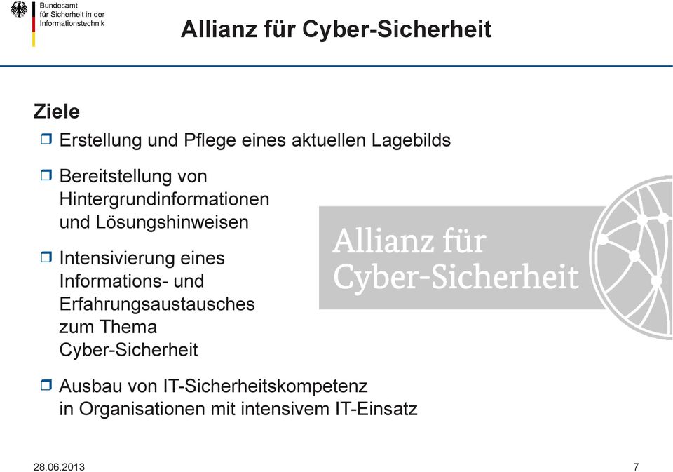 Intensivierung eines Informations- und Erfahrungsaustausches zum Thema