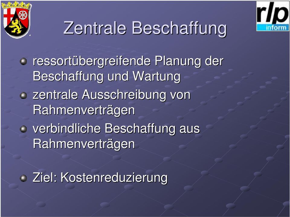 Ausschreibung von Rahmenverträgen verbindliche