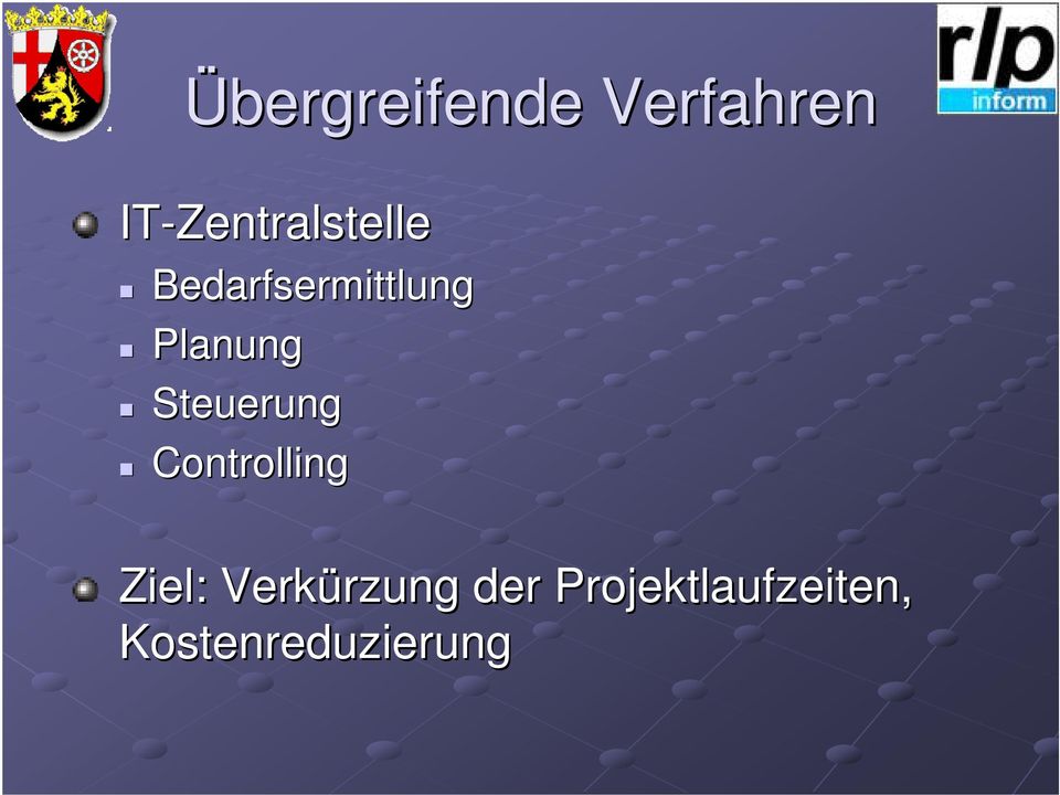 Planung Steuerung Controlling Ziel: