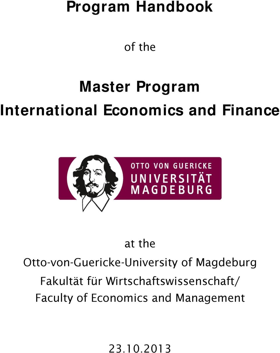 Otto-von-Guericke-University of Magdeburg Fakultät