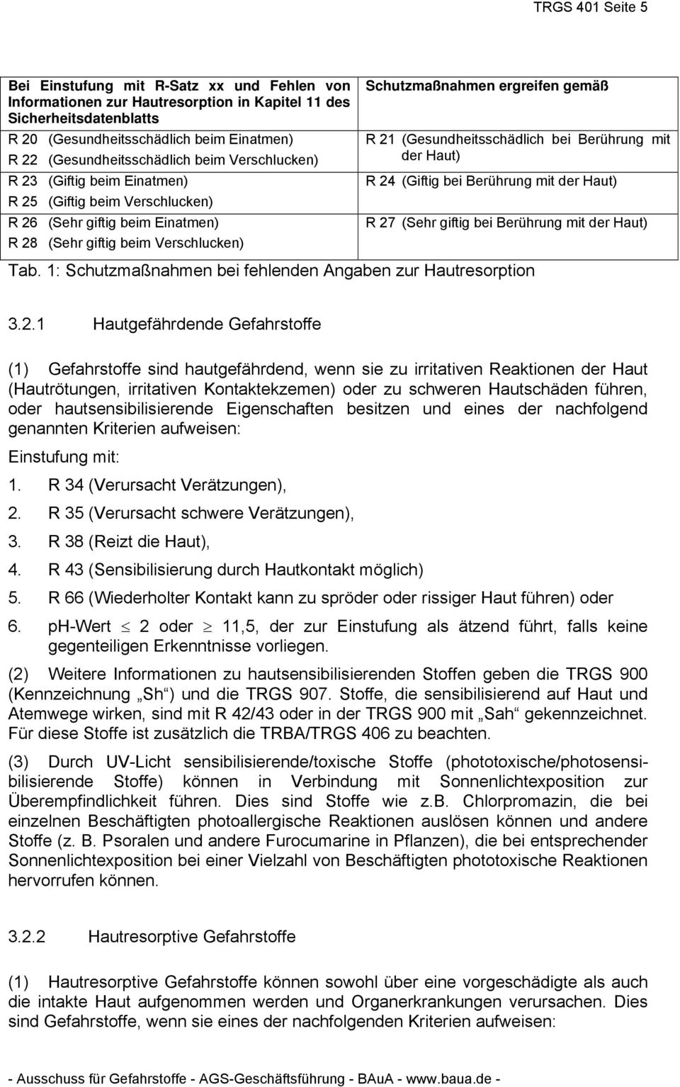 gemäß R 21 (Gesundheitsschädlich bei Berührung mit der Haut) R 24 (Giftig bei Berührung mit der Haut) R 27 (Sehr giftig bei Berührung mit der Haut) Tab.