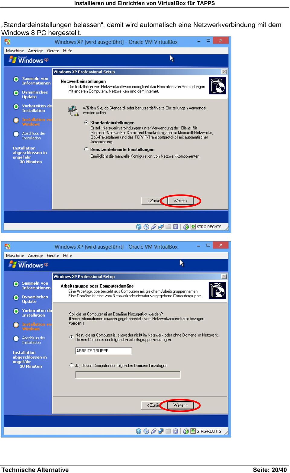 Netzwerkverbindung mit dem Windows 8